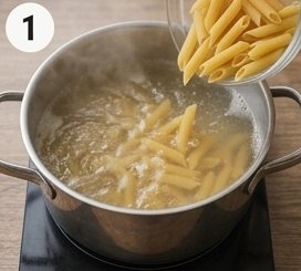 Creamy Garlic Mushroom Pasta, step 1