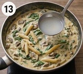 Creamy Garlic Mushroom Pasta, step 13