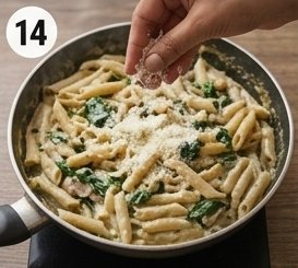 Creamy Garlic Mushroom Pasta, step 14
