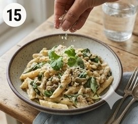 Creamy Garlic Mushroom Pasta