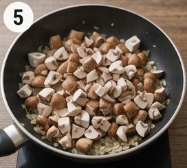 Creamy Garlic Mushroom Pasta, step 5