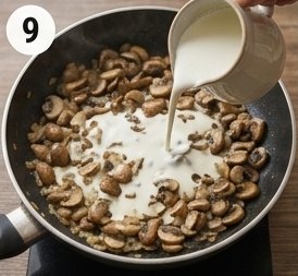 Creamy Garlic Mushroom Pasta, step 8