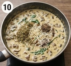 Creamy Garlic Mushroom Pasta, step 9