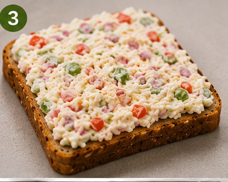 Crispy Paneer (Cottage Cheese) & Veggie Protein Toast, step 3