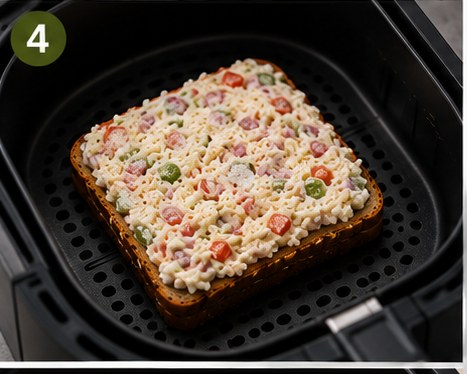Crispy Paneer (Cottage Cheese) & Veggie Protein Toast, step 4