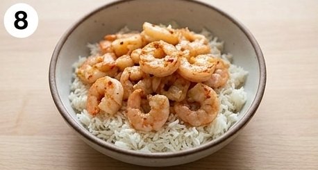 Garlic Chili Shrimp Bowl, step 8