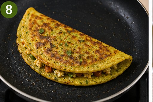 High-Protein Moong Dal Chilla (Lentil Pancake), step 8