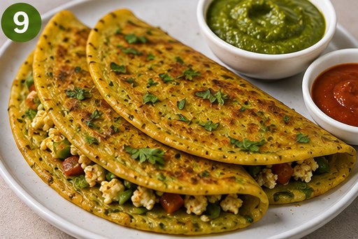 High-Protein Moong Dal Chilla (Lentil Pancake)