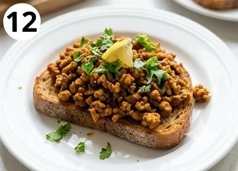 Indian Spiced Chicken Keema Toast