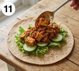 Paneer Tikka Wrap, step 11