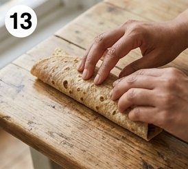 Paneer Tikka Wrap, step 13