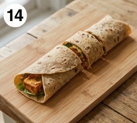 Paneer Tikka Wrap, step 14
