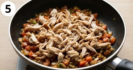 Shredded Chicken & Egg Scramble, step 5