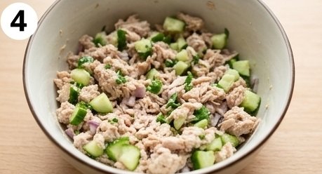 Spicy Mediterranean Tuna Toast, step 4