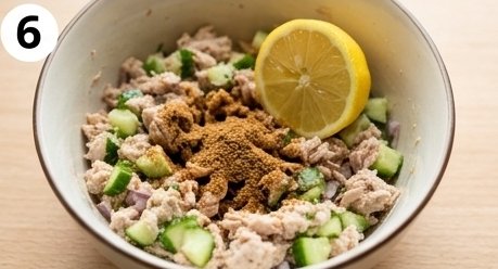 Spicy Mediterranean Tuna Toast, step 6