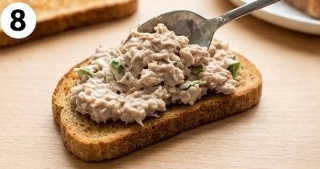 Spicy Mediterranean Tuna Toast, step 8
