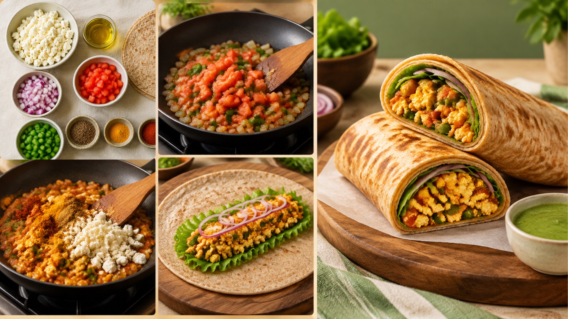 Paneer Bhurji Wrap