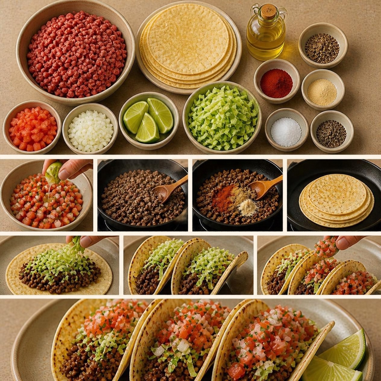 Beef Tacos with Fresh Salsa