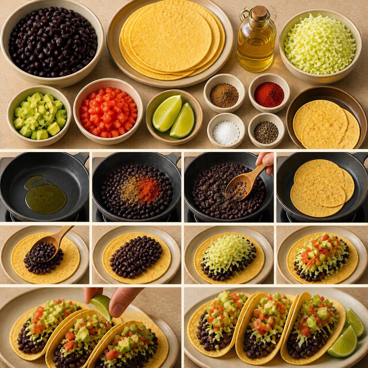 Vegetarian Black Bean Tacos