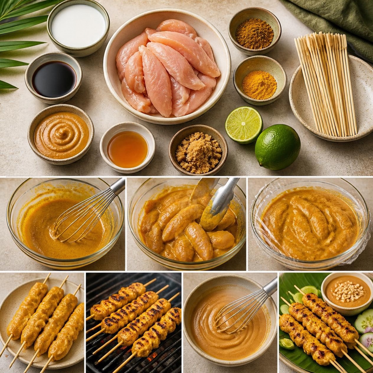 Thai Chicken Satay Skewers