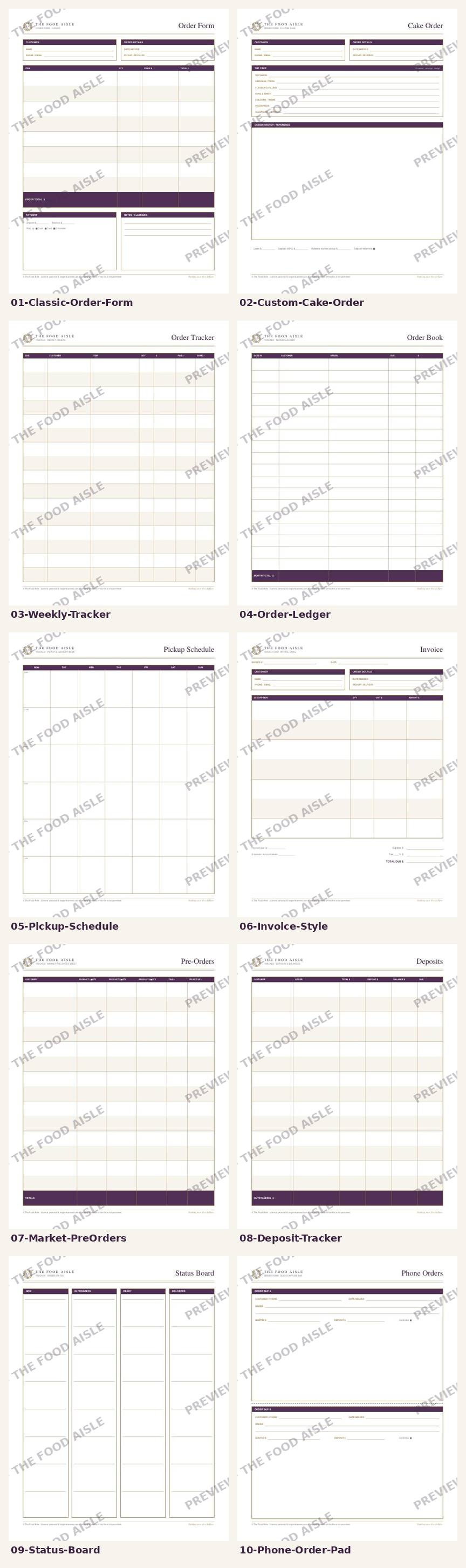 Order Forms & Order Tracker preview